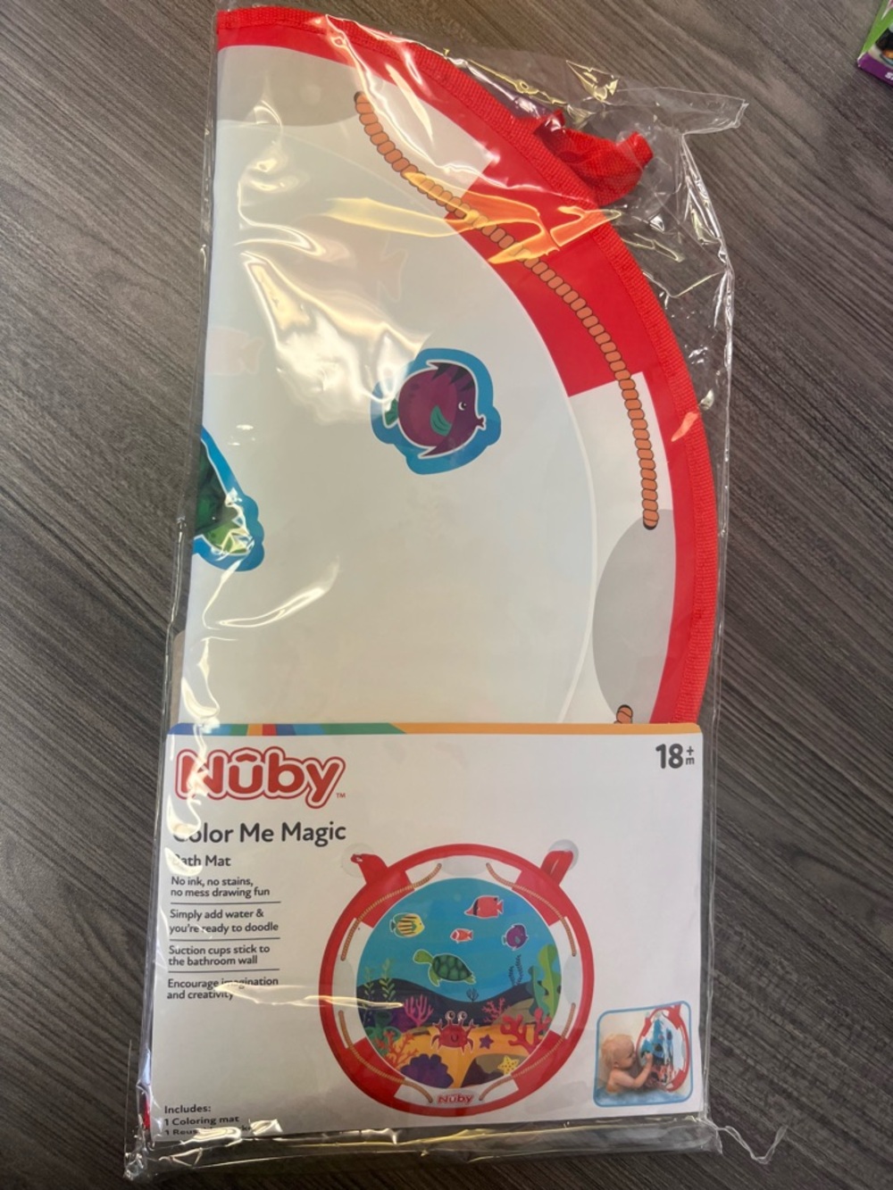 Nuby Color Me Magic Bath Mat - No Mess Water Doodle Toy - New
